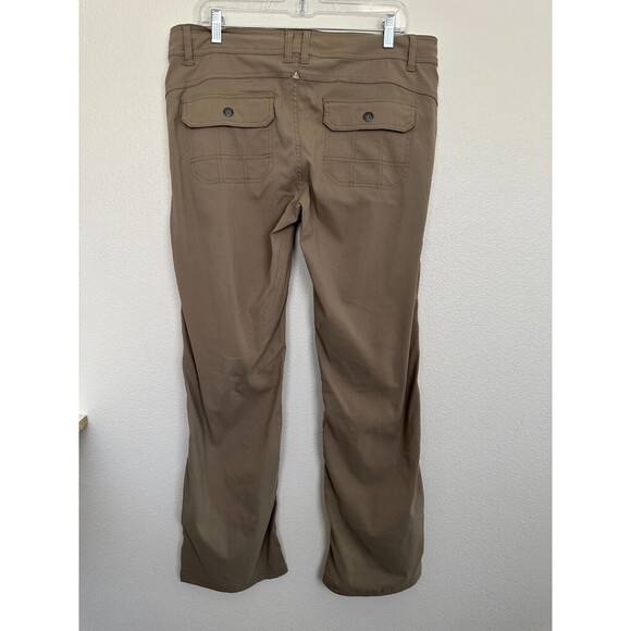 Prana Halle Pant Straight Leg Cargo Convertible Capri Beige Hiking Women Size 12 - Picture 8 of 11